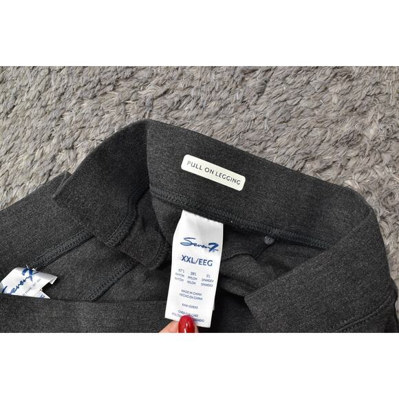 Seven7 Women's Gray Skinny Leggings Rayon Blend Size 2XL Pull On Solid - Picture 4 of 6